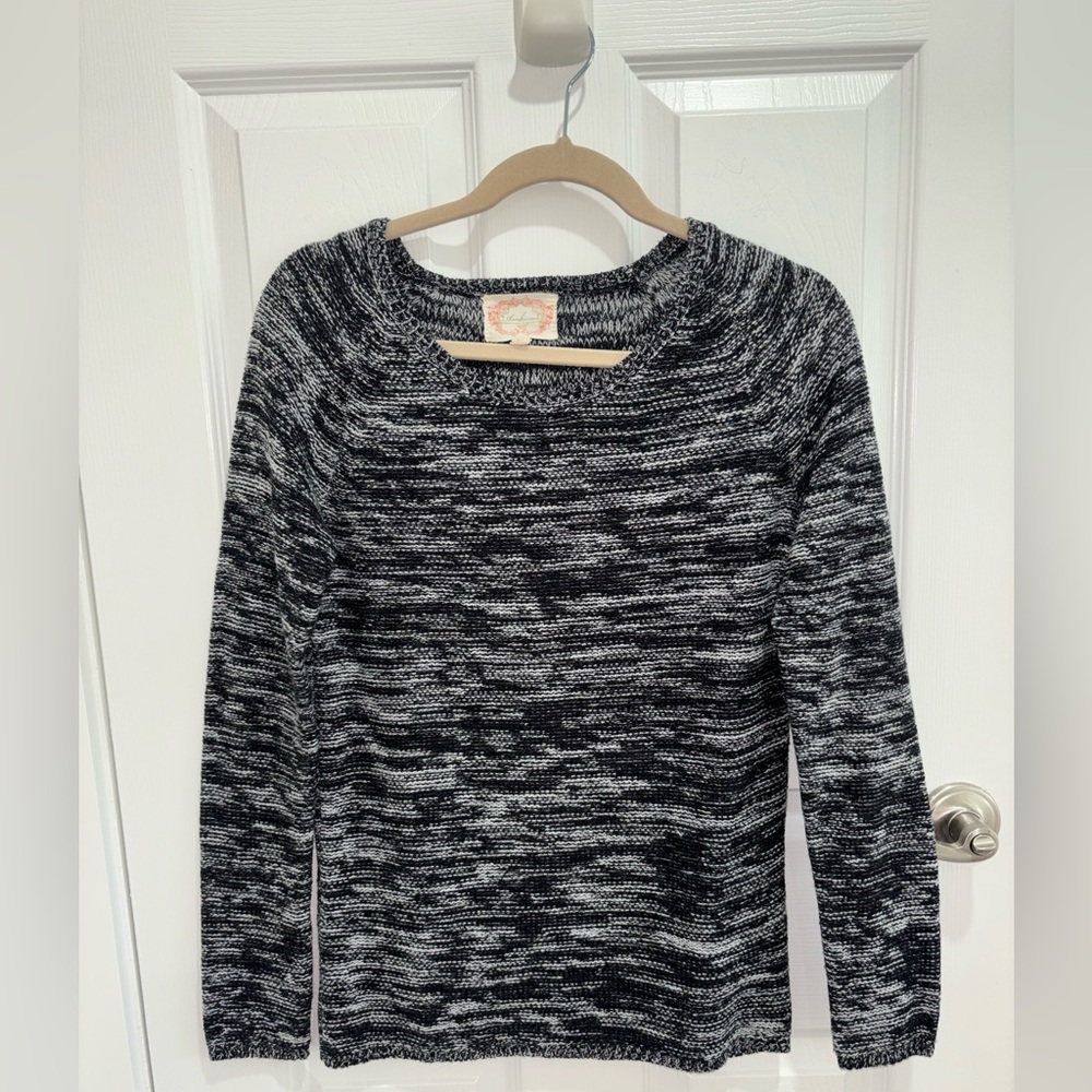 Ambiance Black and Gray Knit Sweater
